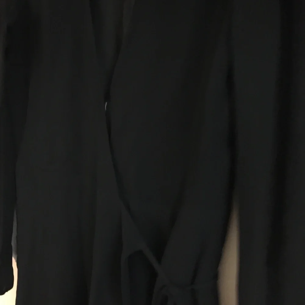 Reformation Mini Wrap Dress Size SP Black Party Cocktail Wedding Evening - Picture 5 of 15